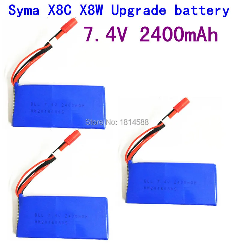 3 шт. SYMA X8 X8A X8C X8C-1 X8W X8G 7,4 V 2400 mAh литий-полимерный аккумулятор RC Quadcopter X8C X8W запасные части 3 шт. SYMA X8 X8A X8C X8C-1 X8W X8G 7,4 V 2400 mAh литий-полимерный аккумулятор RC Quadcopter X8C X8W запасные части
