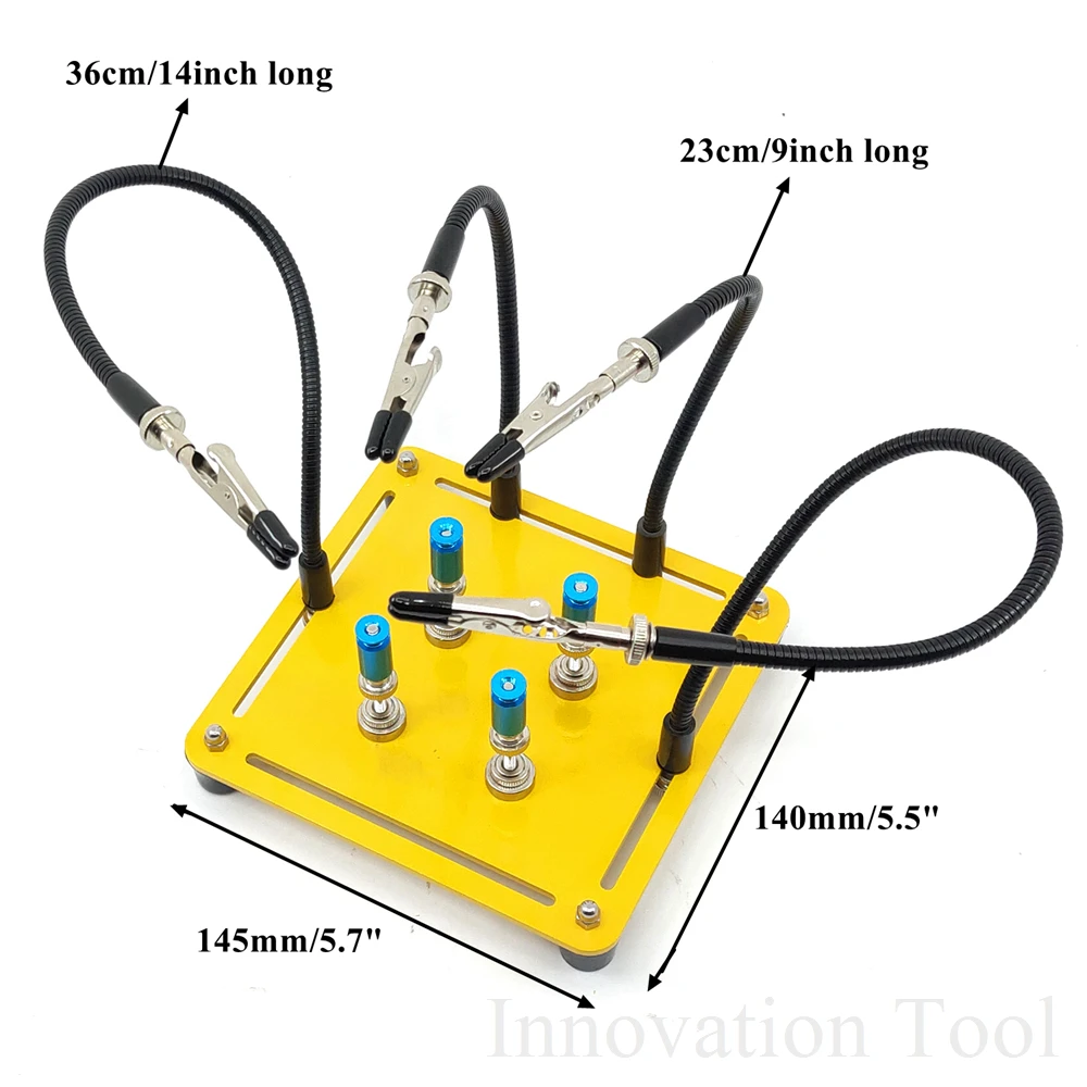 Helping Hands Soldering Aid Tool Third Pana Hand PCB Circuit Board Holder Stand Movable 4 Metal Flexible Arm Alligator Clip|Наборы ручных