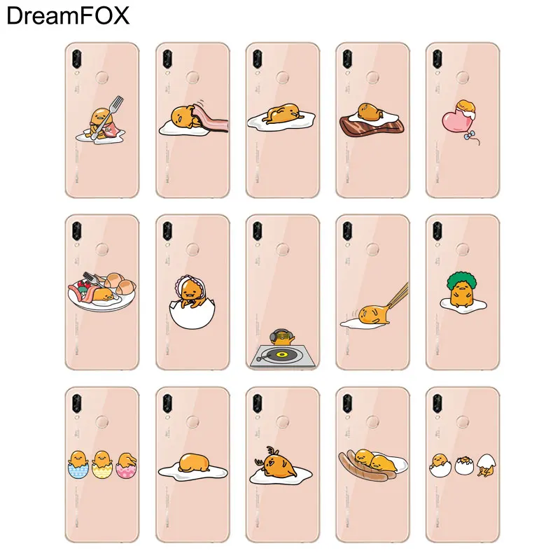 DREAMFOX L516 милый Gudetama Lazy Egg Мягкий ТПУ силиконовый чехол для huawei Honor 6A 6C 7X9 10 P20 P30 Lite Pro P