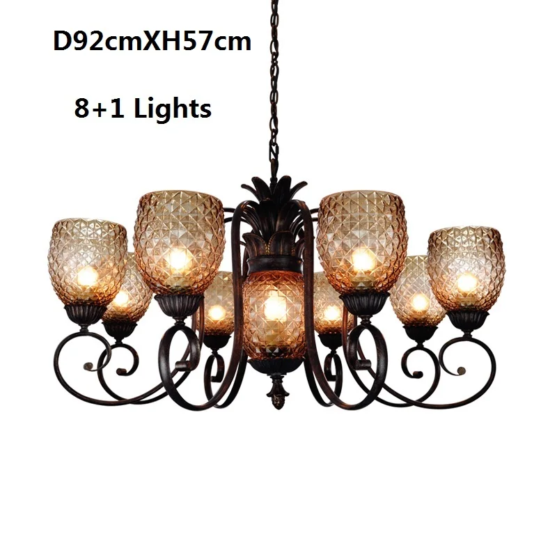 Стеклянная люстра в форме ананаса европейском стиле американском для спальни