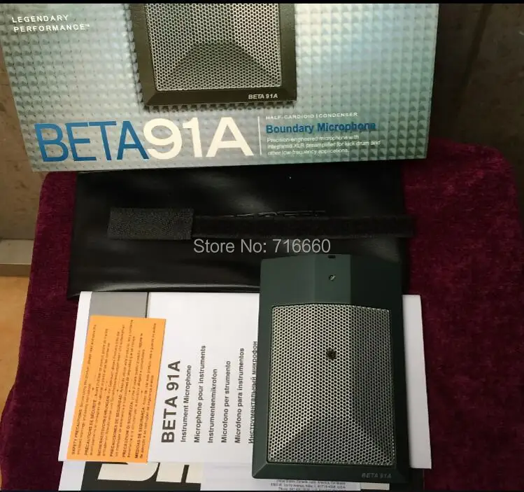 Высокое качество полукардиоидный конденсаторный микрофон BETA91A ударный микрофон, конденсаторный проводной микрофон