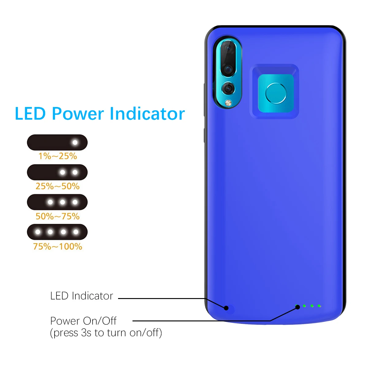 Чехол для huawei Nova 4e huawei P30 Lite, 6500 мАч, чехол для зарядного устройства, расширенная батарея, запасная мощность, защитный чехол для зарядки