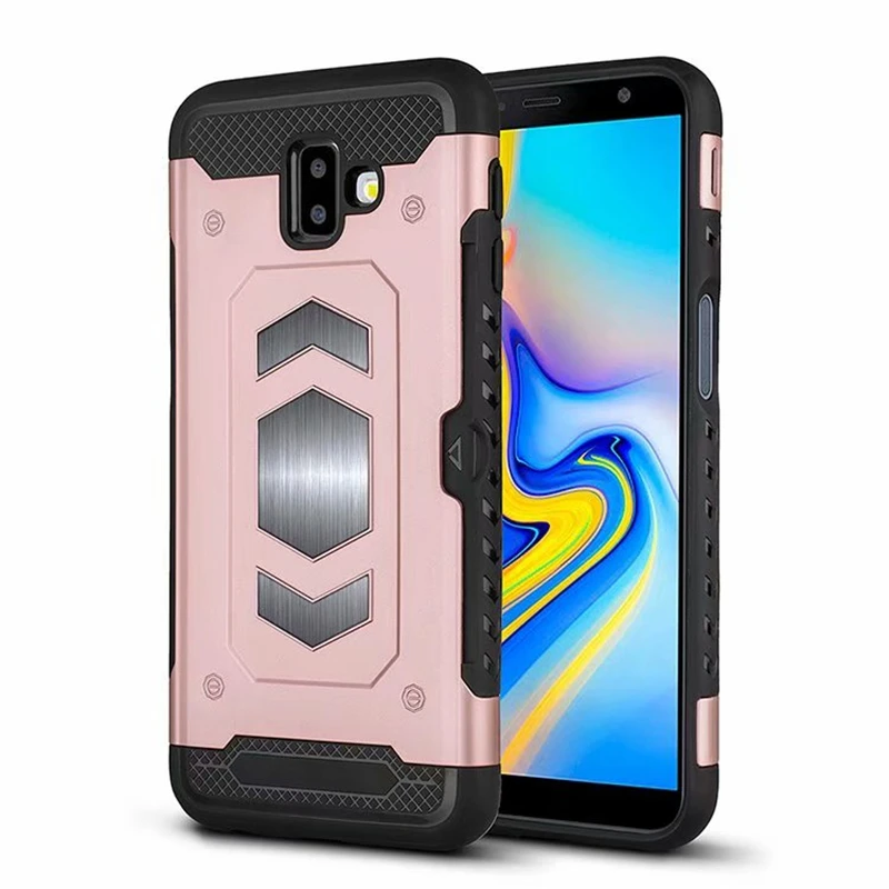 Heavy Duty Car Magnet Armor Case Shockproof Cover For Samsung Galaxy J3 J4 J6 Plus J8 2018 J5 2017 J7 Prime Back Card Slots | Мобильные