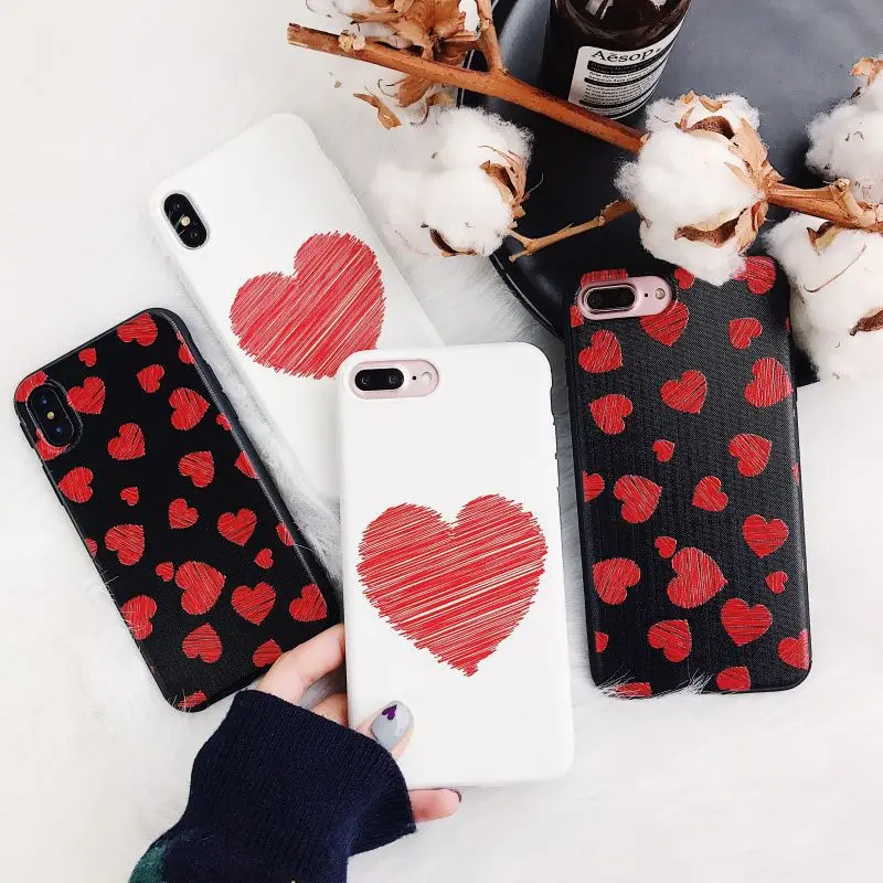 For iPhone 7 Plus Case Cover 6 6splus 8 X Soft Silicone 3D Relief Printing Protective Back Phone Covers | Мобильные телефоны и