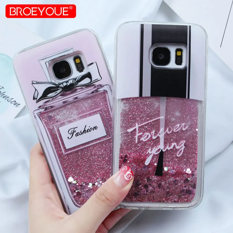 Liquid Quicksand Case For Samsung Galaxy S7 Edge S8 S9 Plus Soft Dynamic Glitter Star Phone Cover A3 A5 A7 2017 |