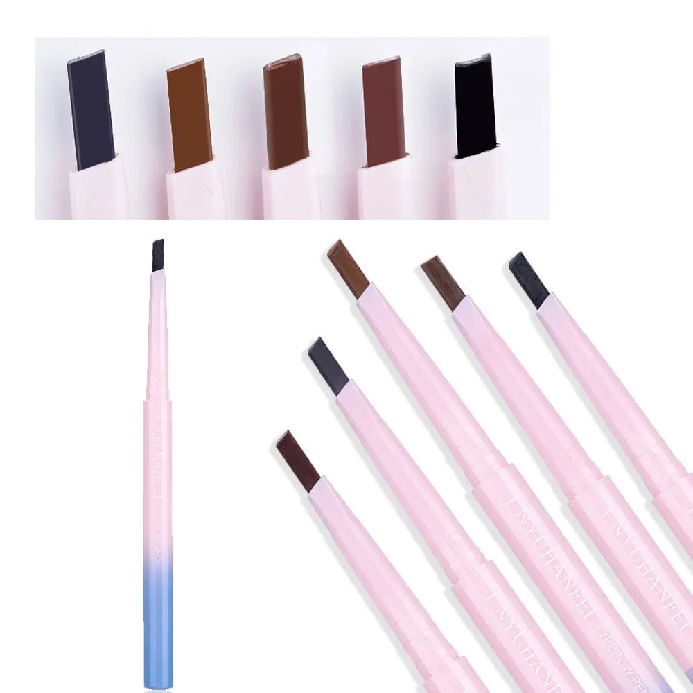 Eyebrow Pencil Durable Waterproof Long Lasting Automatic Rotation Gradient Pen Fine Sketch Non-marking Square Dye | Красота и