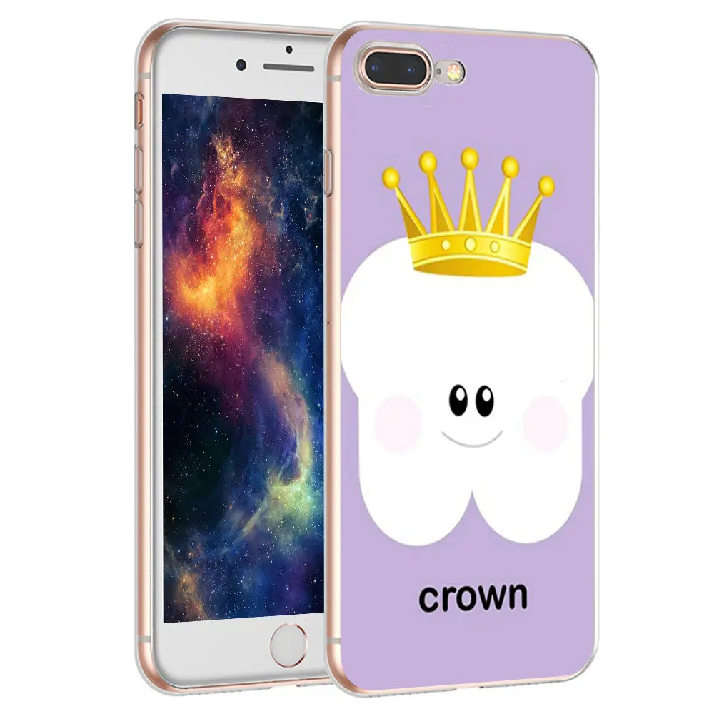 Чехол для определения зубов, зубных зубов для iPhone X, 5 S, 5S, XR, XS, Max, SE, 6, 6 S, 7, 8 Plus, мягкий силиконовый чехол для телефона - Цвет: SJK2054017TM