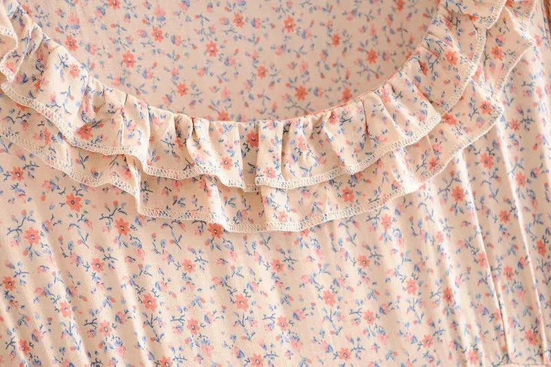 Robe femme длинное платье 2019 летнее модное свободное с принтом грибка оборками