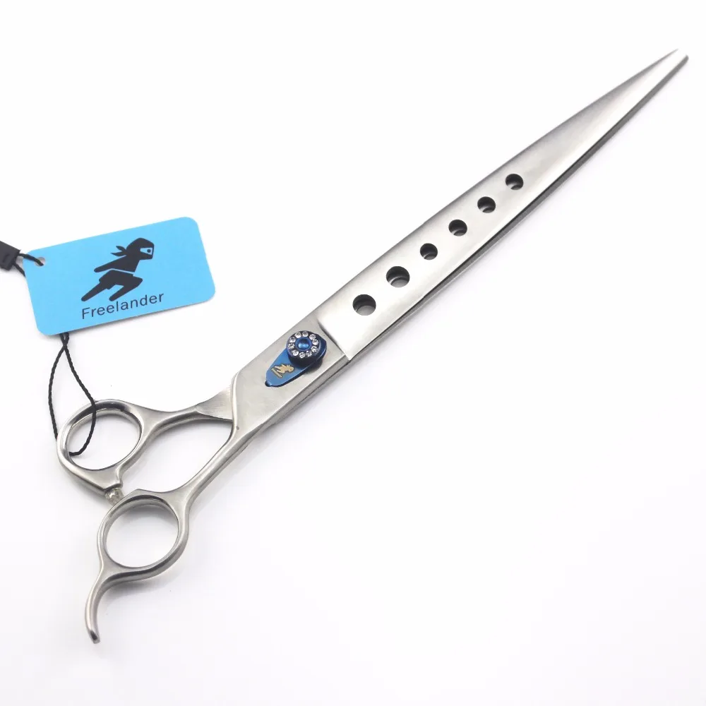 

Freelander 10 inch high-quality Japan 440C silver pet cutting scissors for pet grooming scissors