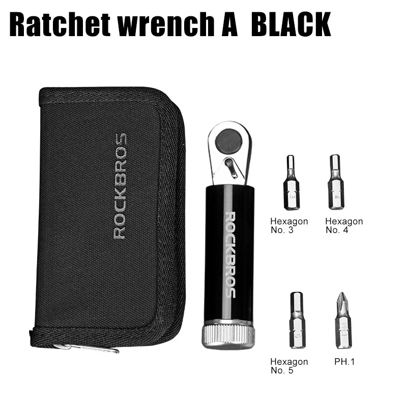 Ratchet wrench A-B ROCKBROS Многофункциональный велосипедный инструмент для ремонта Наборы крутящий момент ключ Велоспортная отвертка для велосипеда MTB дорожные велосипедные наборы инструментов оборудования - Цвет: Ratchet wrench A-B