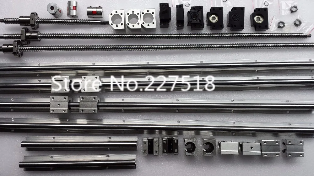 6 комплектов линейная направляющая SBR16 L300/1500/1500 мм + SFU1605 350/1550/1550 шариковый винт 3