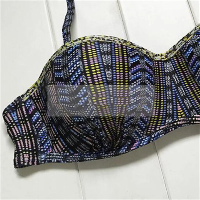 2017 сексуальный бикини женский купальник пуш-ап Женский бандо Бразильский набор с