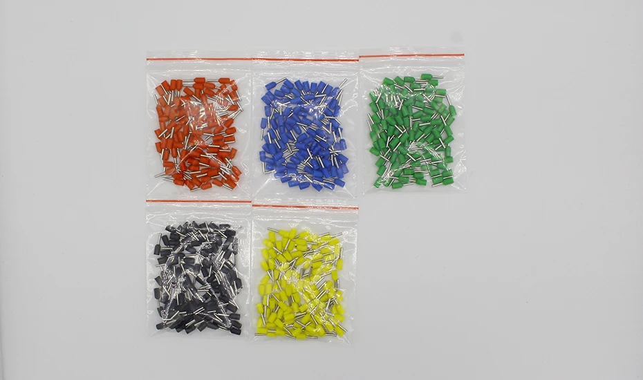 E0506 трубки Изоляционные изолированные клеммы 0.5MM2 кабель провод разъема 100 шт./упак. изоляционные обжимной терминал разъем для электронных сигарет