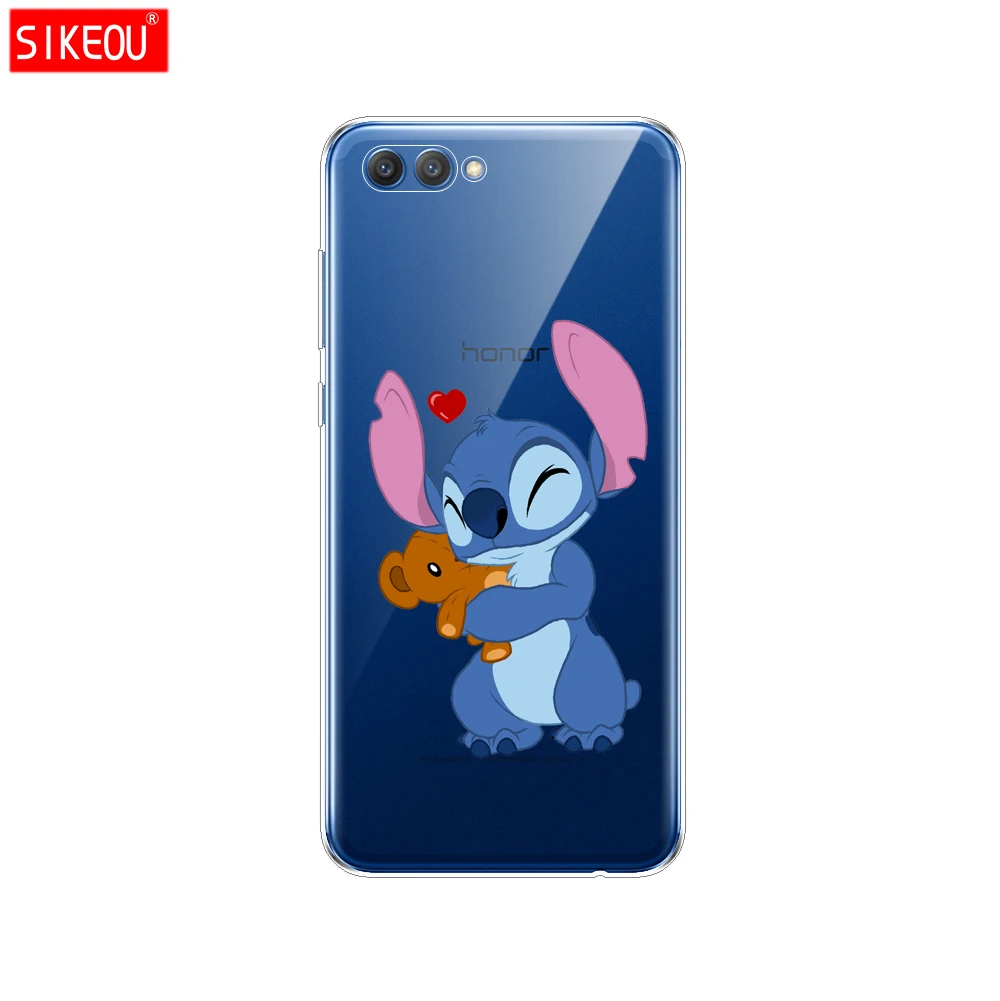 Silicone Cover phone Case for Huawei Honor 10 V10 3c 4C 5c 5x 4A 6A 6C pro 6X 7X 6 7 8 9 LITE hollow out cartoon Lilo Stitch |