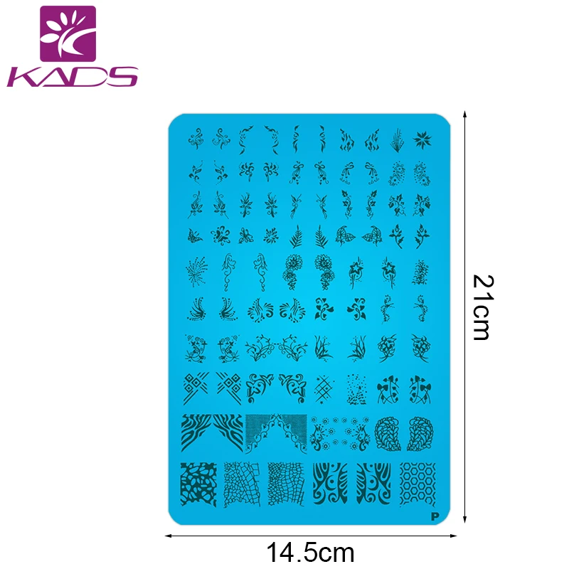 KADS 1 Шт. Stamp Ногтей Разнообразие Узоров Сампер Nail Art Konad Штамповки Гелем Шаблон Для
