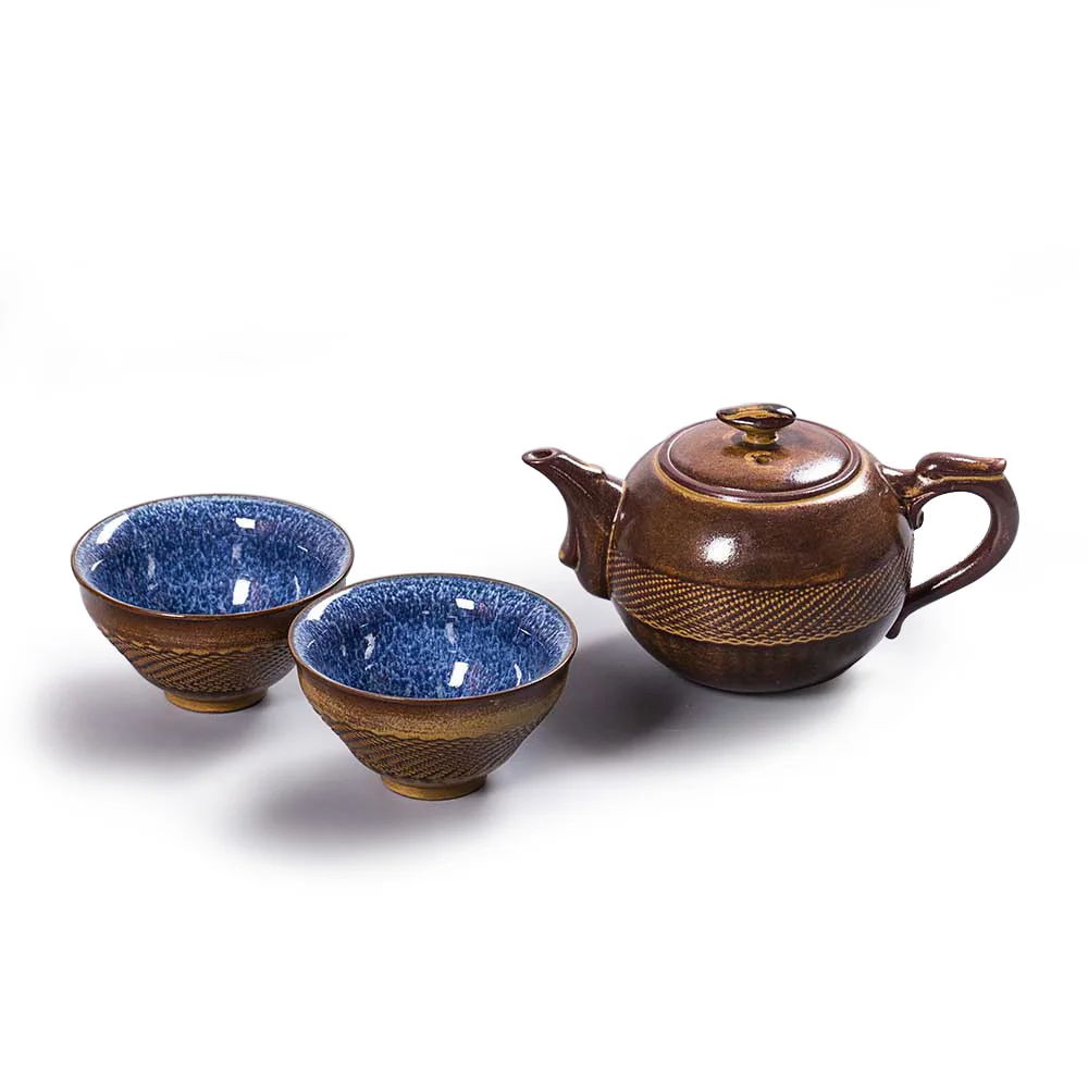 Newchinaroad карамель glazed портативный кунг фу чайный сервиз фарфоровый с прыжок нож craft