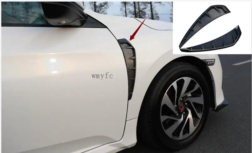 

Подходит для Honda civic 2016, 2017, боковое украшение крыла, внешние аксессуары из углеродного волокна, наклейка, Стайлинг автомобиля