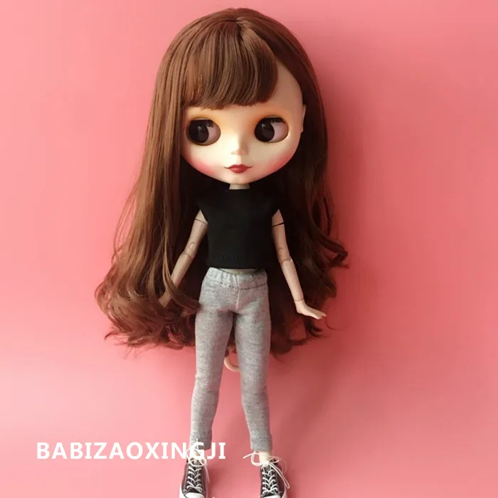1/6 blyth Модная Повседневная Одежда для куклы pullip аксессуары футболка + брюки