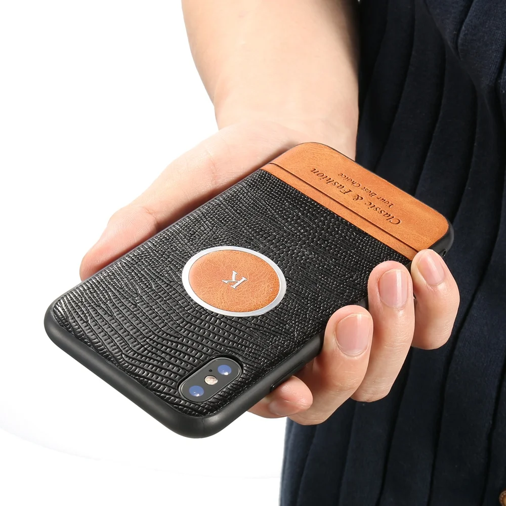 Кожаный чехол KISSCASE для iPhone X 7 8 6 6S Plus магнитный автомобильный держатель мягкий из