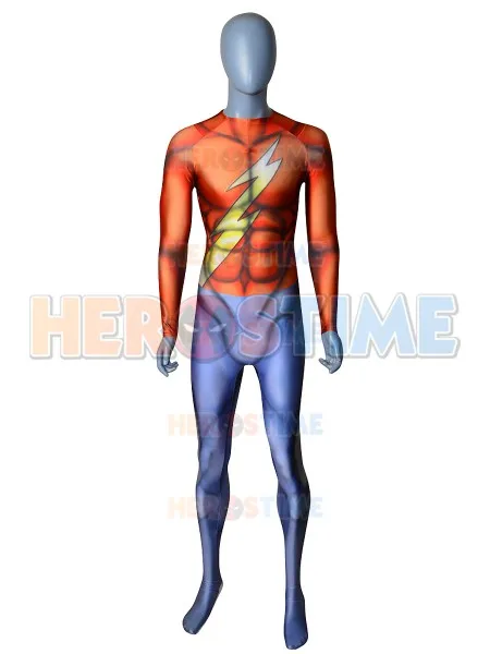 The Flash Jason Garrick Classic Mens Superhero Costume 3D Printed Spandex Cosplay Bodysuit Halloween Party Zentai Suit |