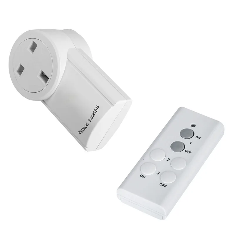 UK 1remote 1socket 433 МГц пульт дистанционного управления, розетка, светильник, переключатель, розетка, адаптер, набор, Великобритания, AC, сетевой переключатель для бытовой техники - Цвет: UK 1remote 1socket
