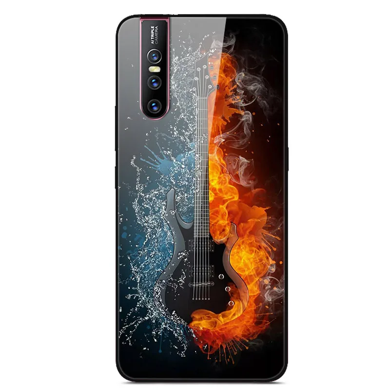 11 Чехол из закаленного стекла для Coque VIVO V15 Pro, чехол V 15, мягкий бампер, 3D Рисунок кошки, чехол для VIVO V15 Pro V15Pro V 15, чехол для телефона - Цвет: 11
