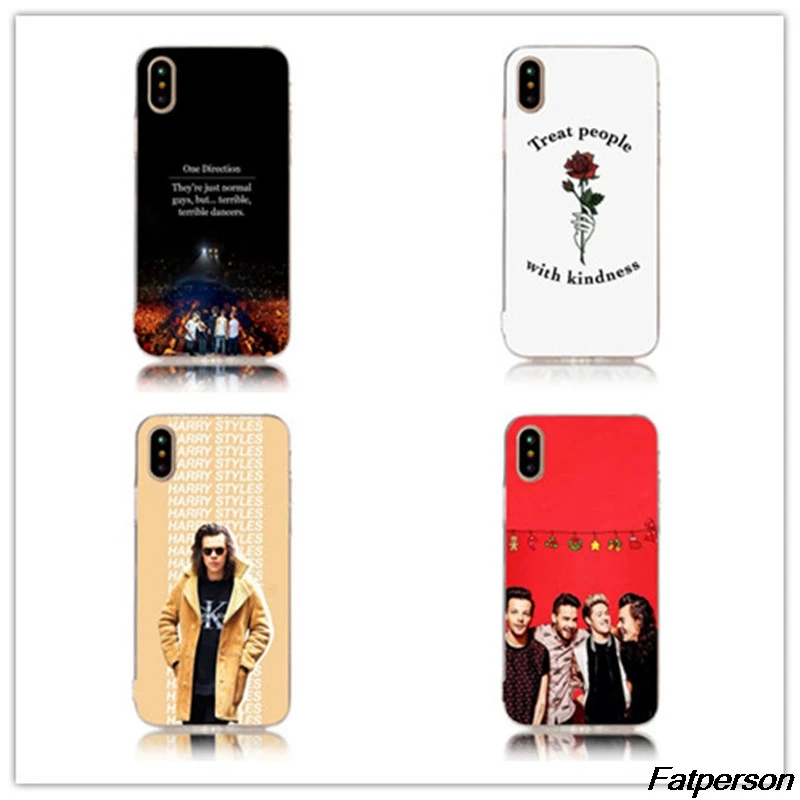 Жесткий прозрачный чехол Гарри Стайл для Apple iPhone 8 8Plus 7 7Plus 5 5S SE 5C 4 4S X 10 6 6s