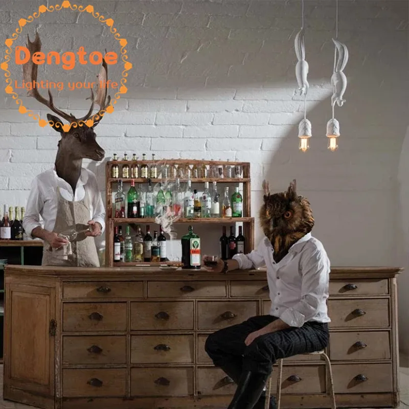 Подвесной светильник Dengtoe из смолы в виде белки для столовой кухни ресторана