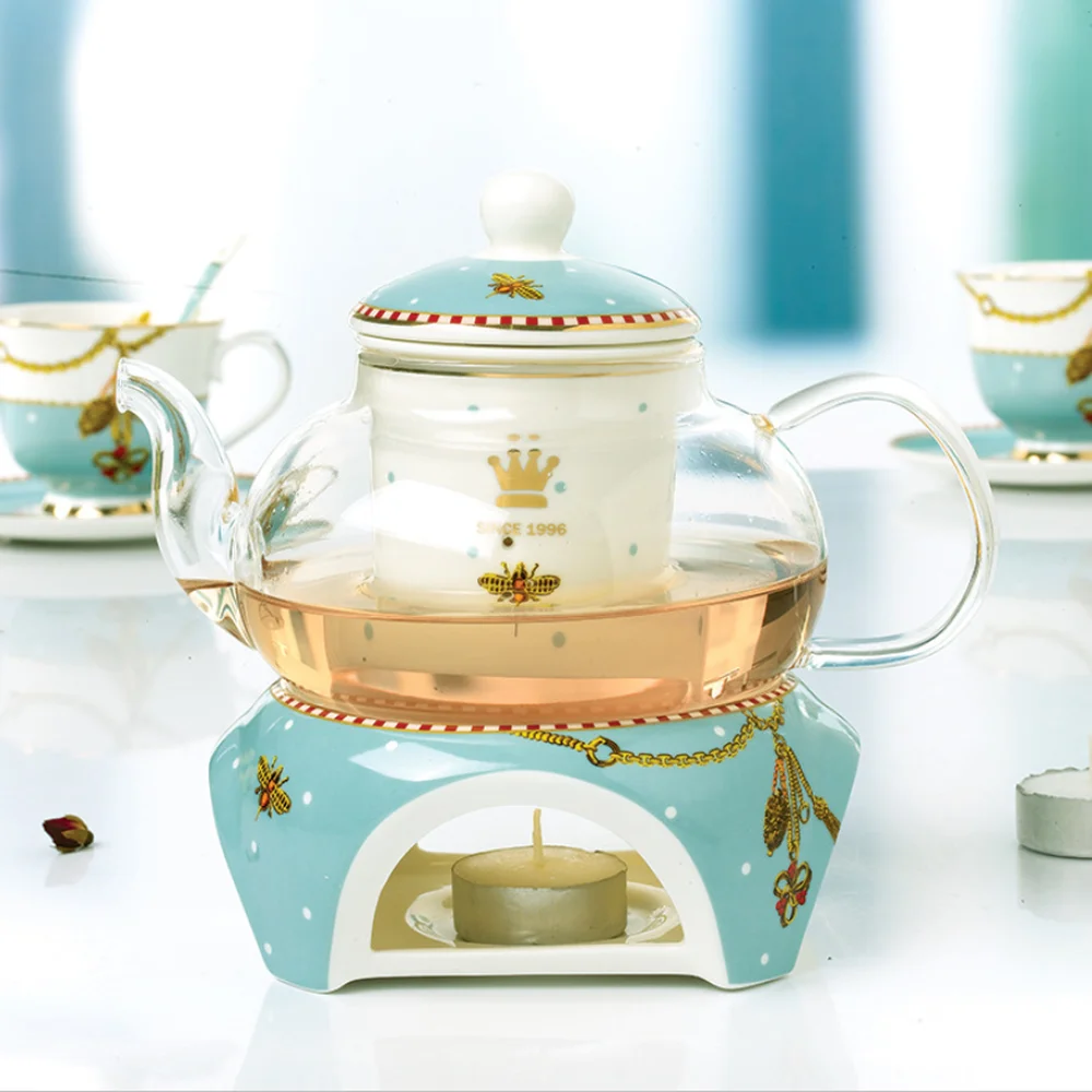 16 шт Высококачественный цветочный чайник Набор теплый стеклянный керамический