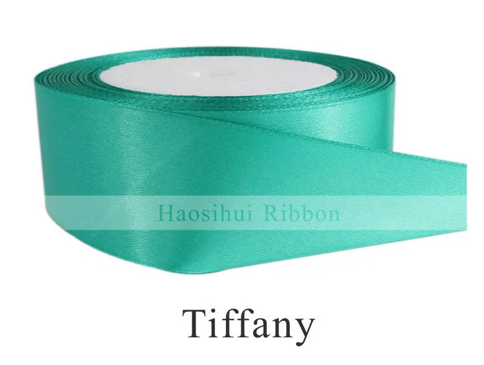 tiffany 5/"(15 мм) 25 ярдов/LotWedding атласные шелковые ленты односторонние ленты подарочная упаковка кружева DIY Аксессуары 32 Цвета - Цвет: tiffany