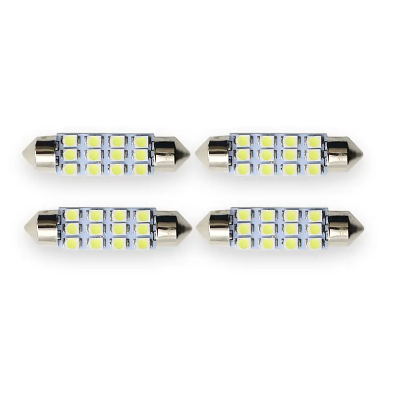 Автомобильный купольный светильник 2 шт. 12 3528 SMD светодиодный 40 мм лампочка