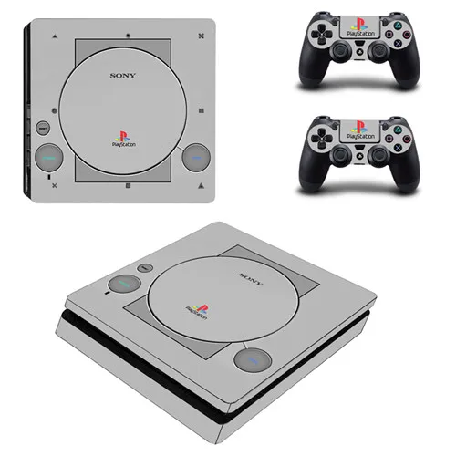 YSP4S-0042 Чистый Цвет Белый Черный индивидуальный дизайн PS4 тонкая кожа Наклейка виниловая для Playstation 4 Slim и 2 контроллера PS4 Кожа Наклейка - Цвет: YSP4S-0042