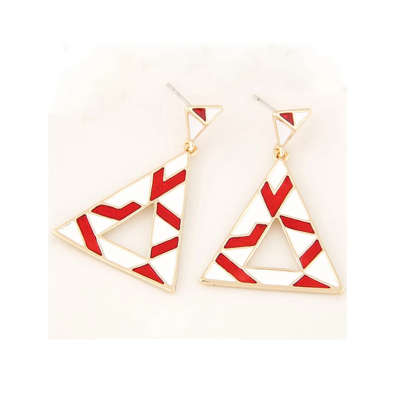 Модные яркие разноцветные Серьги подвески контрастные геометрические