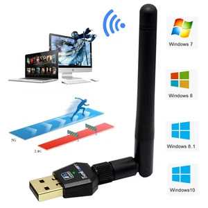 USB Wifi антенный адаптер, беспроводная 600 м WiFi сетевая карта 2,4 ГГц 5,8 ГГц двухдиапазонный AC Wifi антенный адаптер 802.11abGn