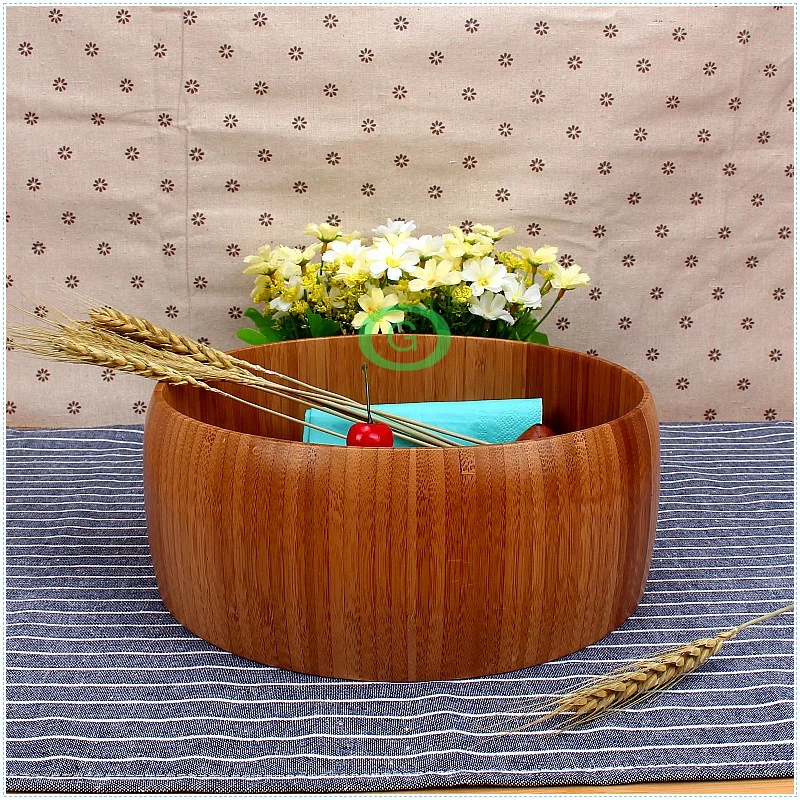 3 шт./компл. круглая бамбуковая миска для хранения фруктов овощей салатов закусок