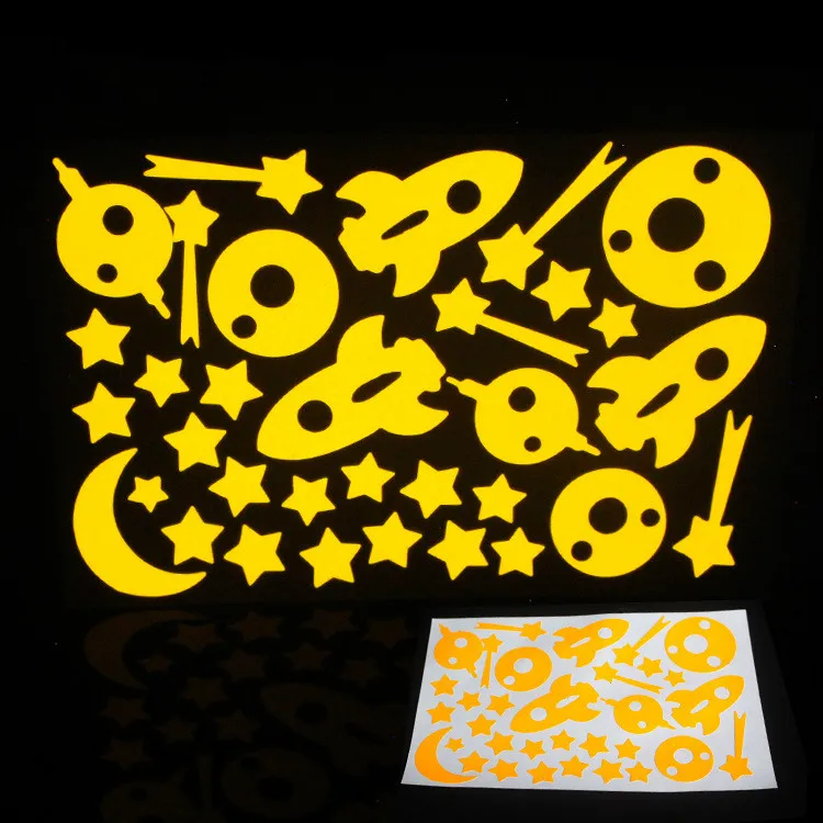 30/80PCS/sheet Luminous Moon Star Stickers Glow In The Dark for Baby Kids Bedroom Phone Case Decor Xmas Halloween Birthday Gift