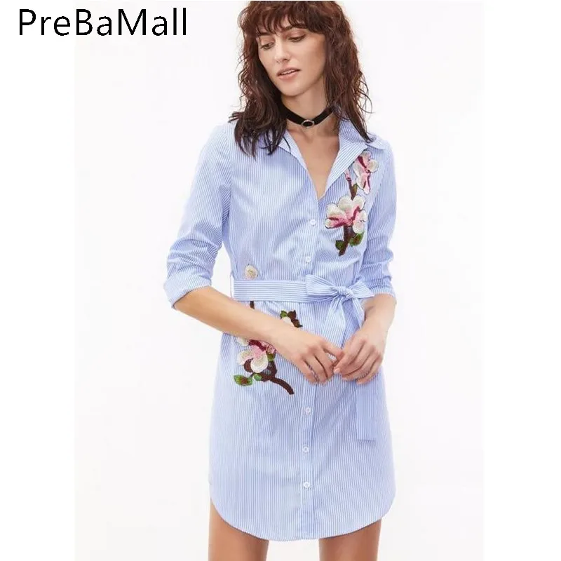 Блузки с длинным рукавом платье 2019 летнее шикарное мини вышивкой женское