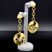 zea dear jewelry round earrings for women long drop dangle earrings bohemia hot selling big jewelry findings for wedding party