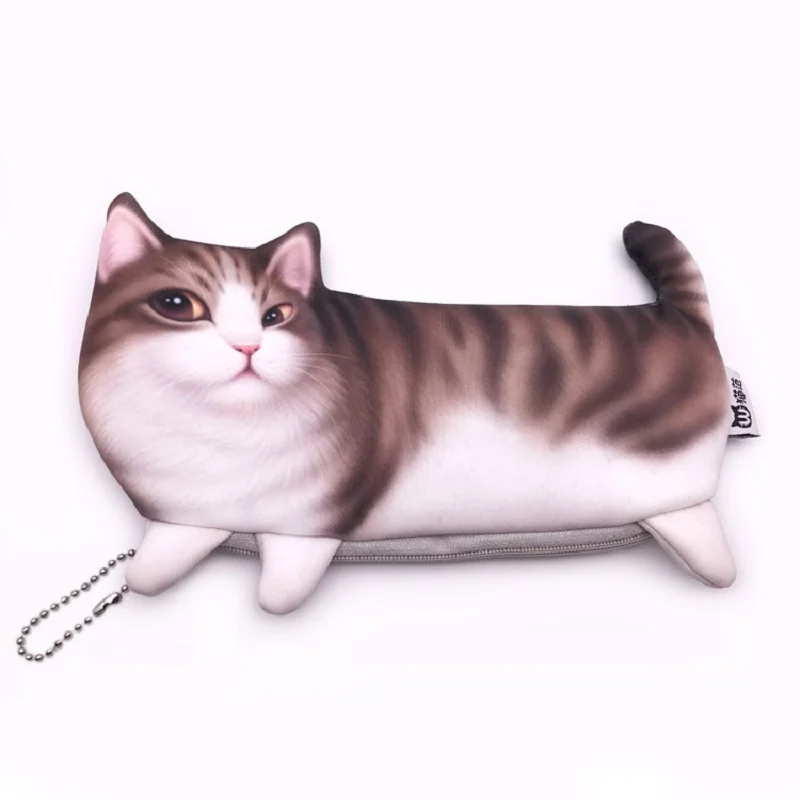 Новая Милая кошачья морда напечатанная молния кошельки для монет детей школьный