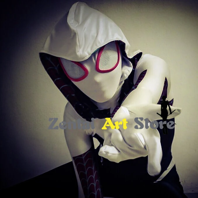 Бесплатная доставка DHL 3 цифровой костюм паук Гвен Стэйси Zentai Человек Паук