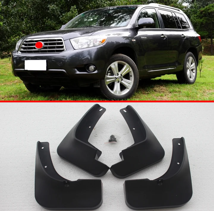 Набор автомобиля Брызговики для Toyota Highlander Kluger 2008 2009 2010 предрестайлинг брызговики
