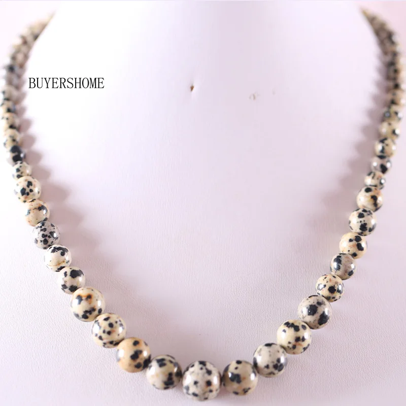 Snowflake Obsidian Модные ювелирные изделия, натуральные круглые бусины, зеленый авантюрин, голубой Азурит, розовый кристалл, оникс, содалитенечное кружево, 18 дюймов, 1 шт - Окраска металла: Snowflake Obsidian