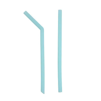 2PC Straw 2 шт Силиконовые соломинки для питья, пищевые многоразовые силиконовые соломинки, портативная телескопическая складная прямая соломинка для питья - Цвет: 2PC Straw