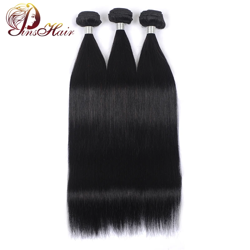 Pinshair Bundles Brazilian Straight Hair 100% Human Weave Deal 1/3/4 Pieces Extensions Non-Remy | Шиньоны и парики