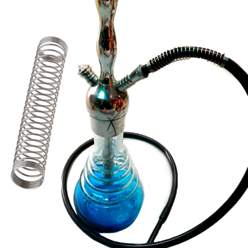 108MM Silver Shisha Silicone Hose Spring Holder Hookah Water Pipe Accessories |