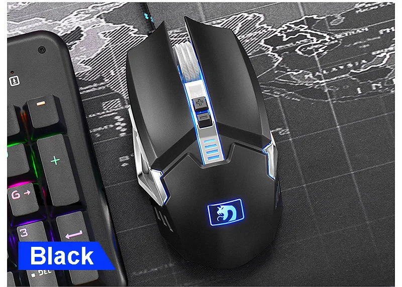 FELYBY M312 металлический e-sports механический Программирование игр Бесшумная мышь для компьютеров и ноутбуков - Цвет: Black