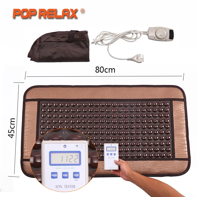 POP RELAX Tourmaline Stone Massage Mat Anion Far Infrared Heating Thermal Physiotherapy Jade Germanium Health Care Mattress | Красота и