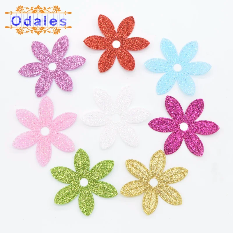 40 шт. микс Цвет нетканый материал весенний цветок блестящие нашивки