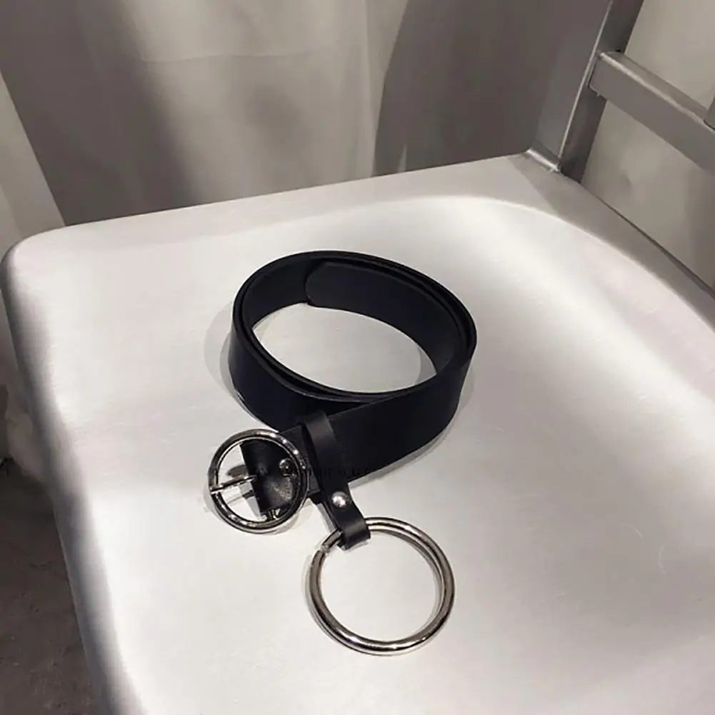 Женский поясной ремень Ceinture Femme модные джинсы в стиле панк пояс с большим круглым