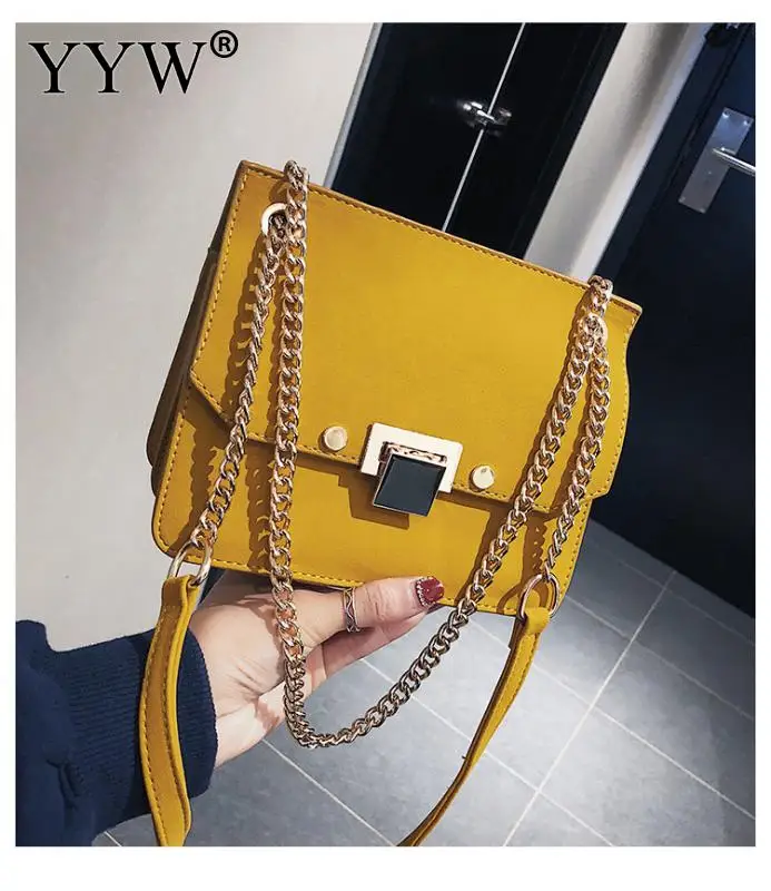 Модные желтые Для женщин мешок матовый одноцветное Цвета Mini Crossbody сумки на плечо Лидер продаж женские Искусственная кожа Bolsos Mujer черный